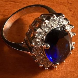 Blue Crystal Ring Pre-Owned